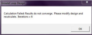 Calculation failed.  Results do not converge.